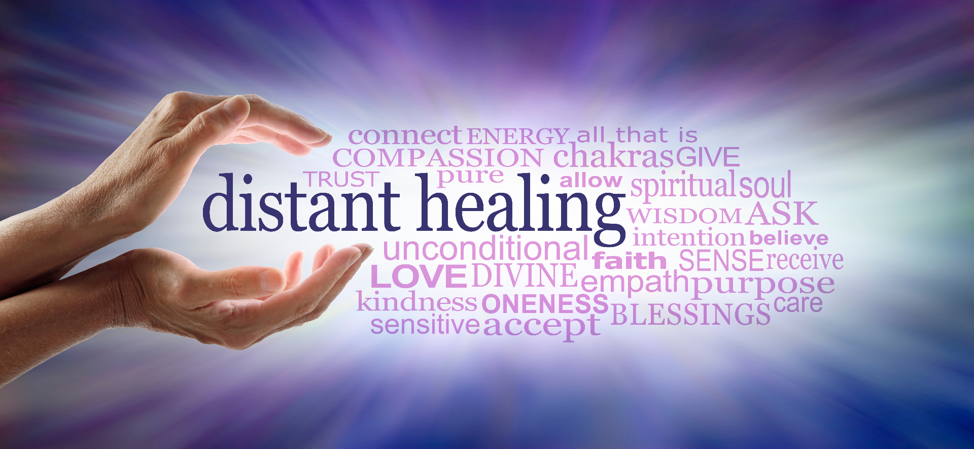 Distant healing — hands held open